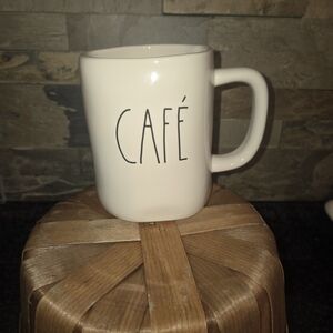 Rae Dunn White Café Mug
